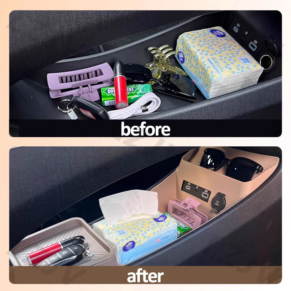 New For BYD Dolphin Smart Driving Edition 2025 Central Control Lower Storage Box Silicone Material Car Products Expand Storage S