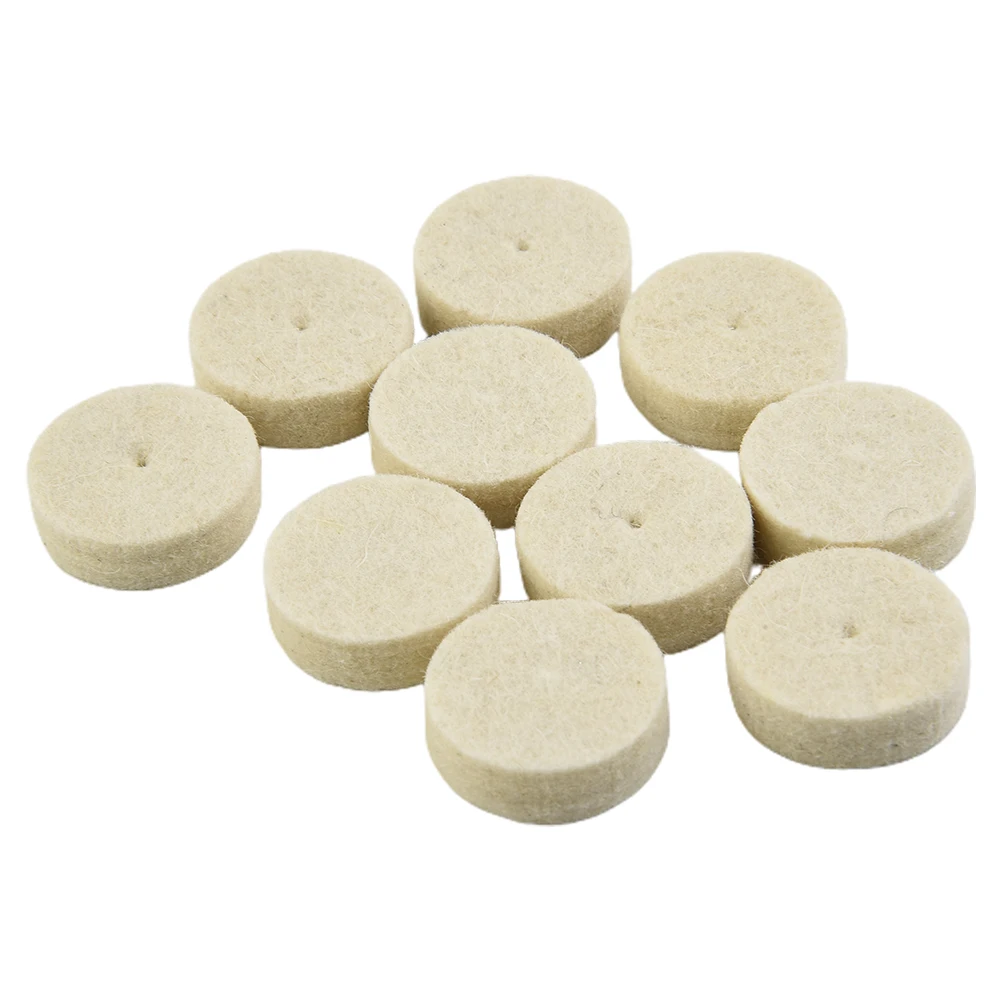 Rotary Tool Buffing Wheel Kit 33 Pieces Wool Felt Polishing Wheels with 3mm Shank Diameter for Metal Wood and Plastic Use