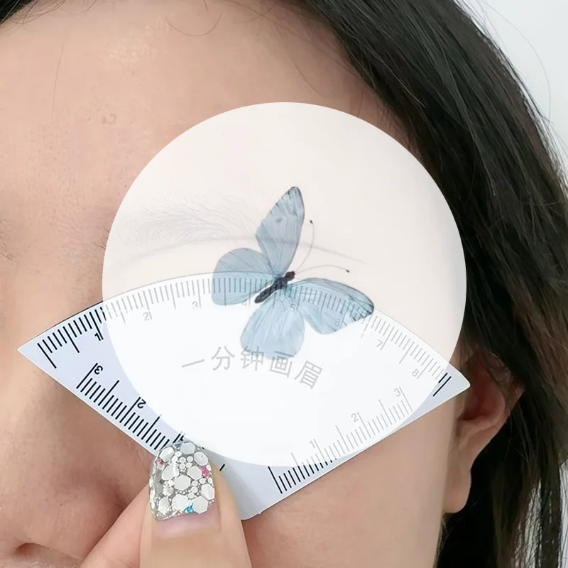 Szybki szablon do rysowania brwi, narzędzie do microbladingu, szablon do modelowania, prowadnica do makijażu permanentnego, szablon do rysowania, akcesoria do tatuażu, wielokrotnego użytku