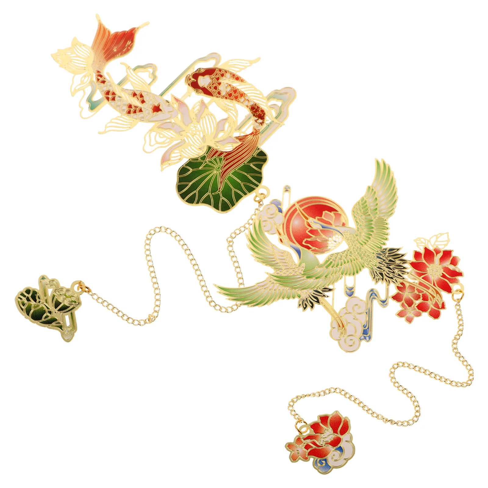 2 個金属ブックマーク中国風の神話フィギュアロングチェーンデザイン真鍮ブックマーク女性のためのユニークな読書マーク