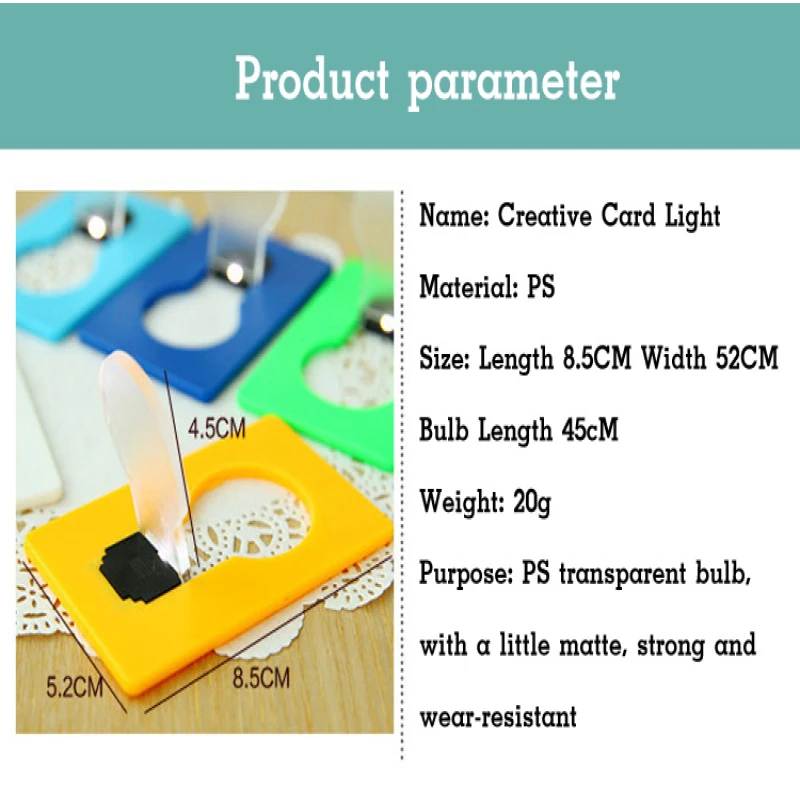 ไฟกลางคืนแบบพกพาขนาดกะทัดรัดพับเก็บได้ไฟกลางคืนขนาดเล็กไฟ LED การ์ดไฟกระเป๋าพับได้