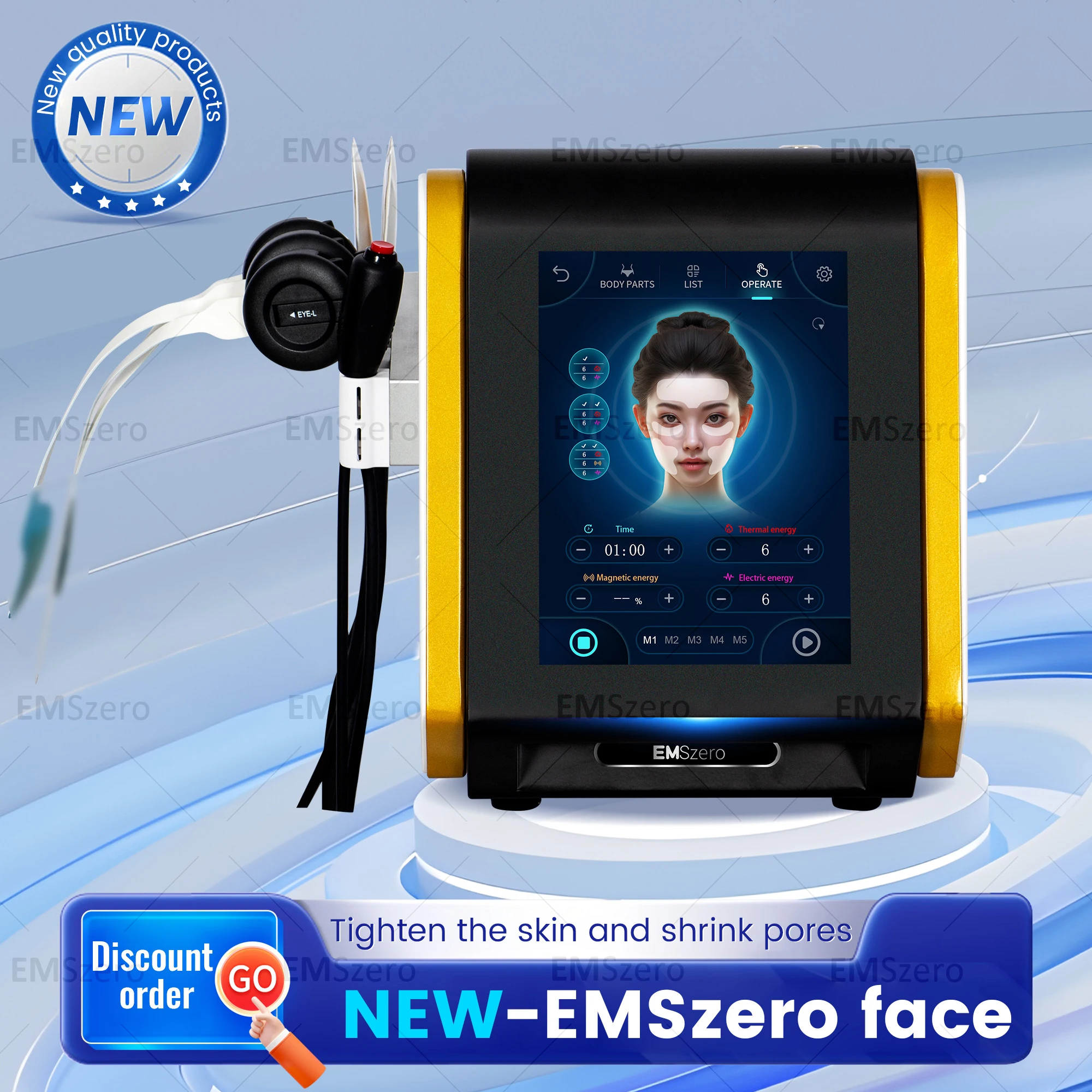 EMS Facial Shaping Machine Specializing In Removing Wrinkles Face-Lifting Skin Cooling And Collagen Activity Electromagnetic