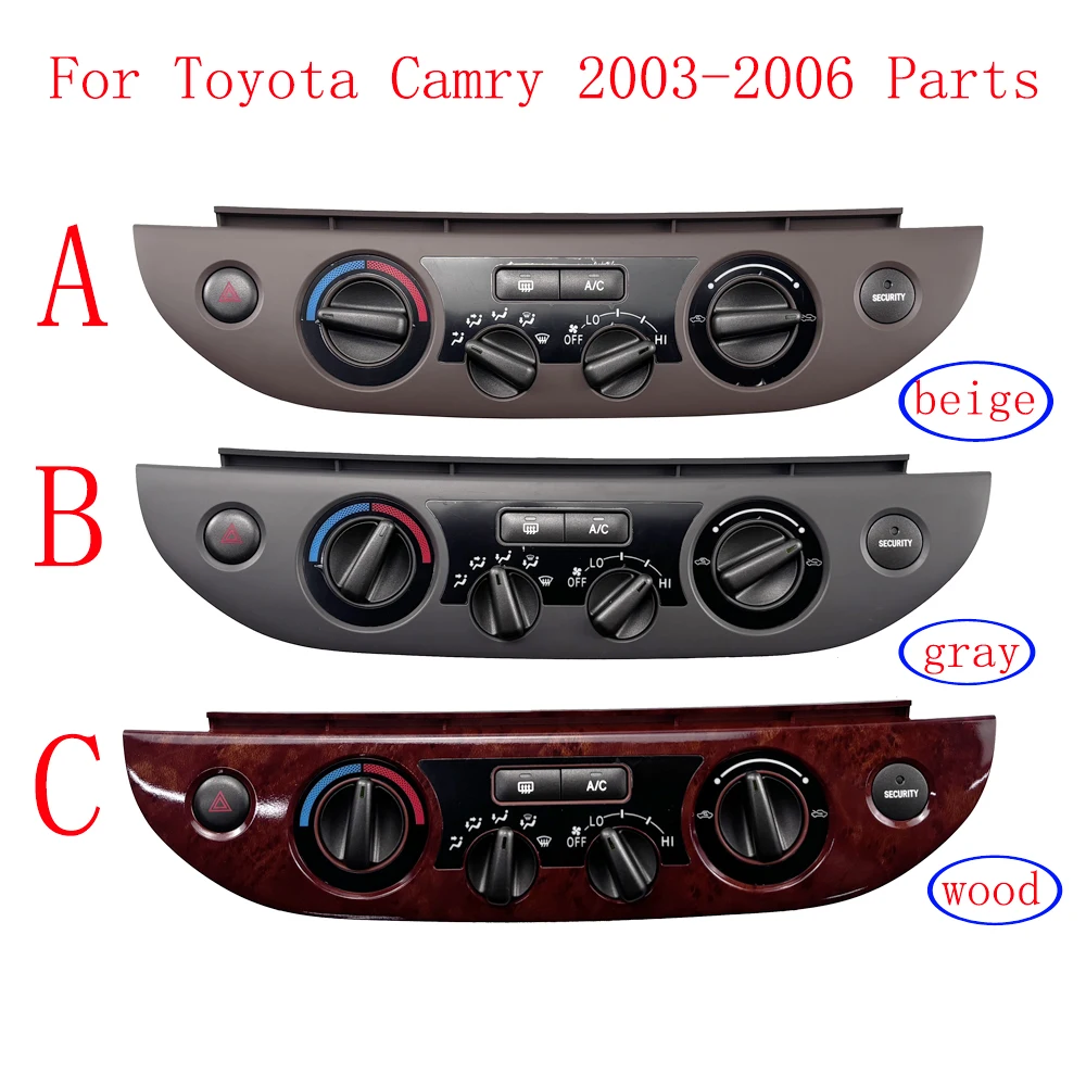 

For Toyota Camry 2003-2006 Parts Dashboard Climate Control Heater Air Conditioning A/C Switch Panel Bezel Vent Button Assembly