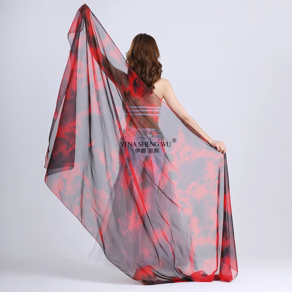 Belly Dance Accessories Imitation Silk Shawl Fabric Towel Scarf 250*120 cm For Adult Women Stage Performance and Practice
