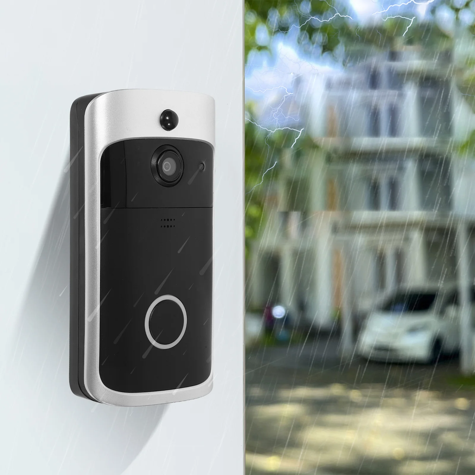 Smart Home Video Doorbell 720p Two-Way Audio Night Vision Motion Tamper Alarm Remote Monitoring Door