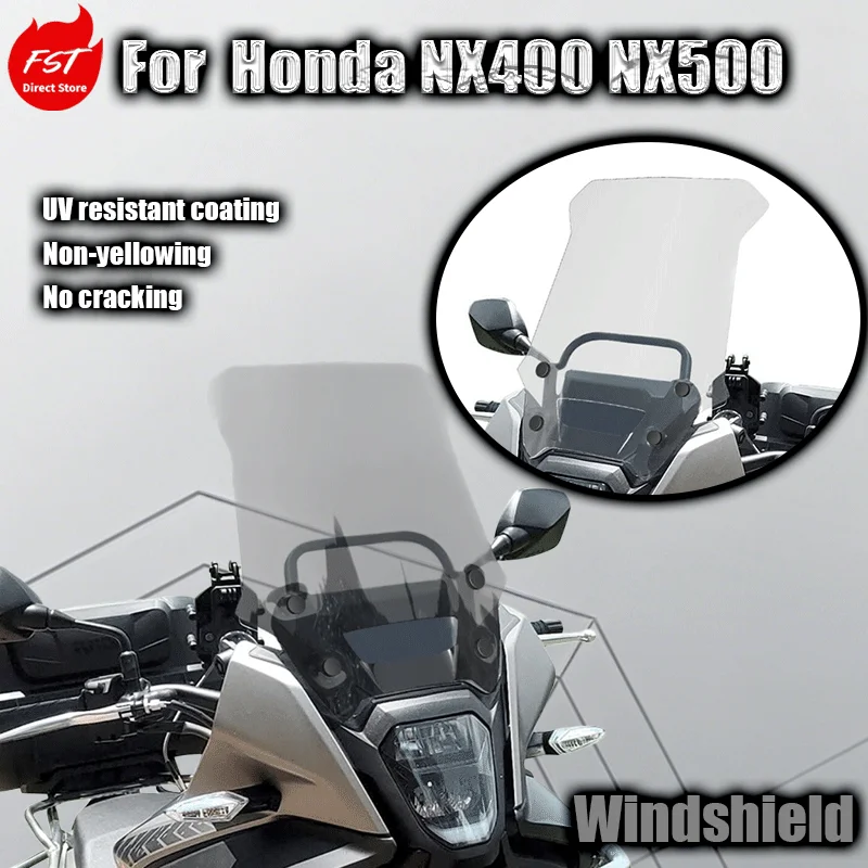 

Комплект для модификации ветрового стекла с защитой от дождя для Honda NX400/NX500 (однослойное стекло)