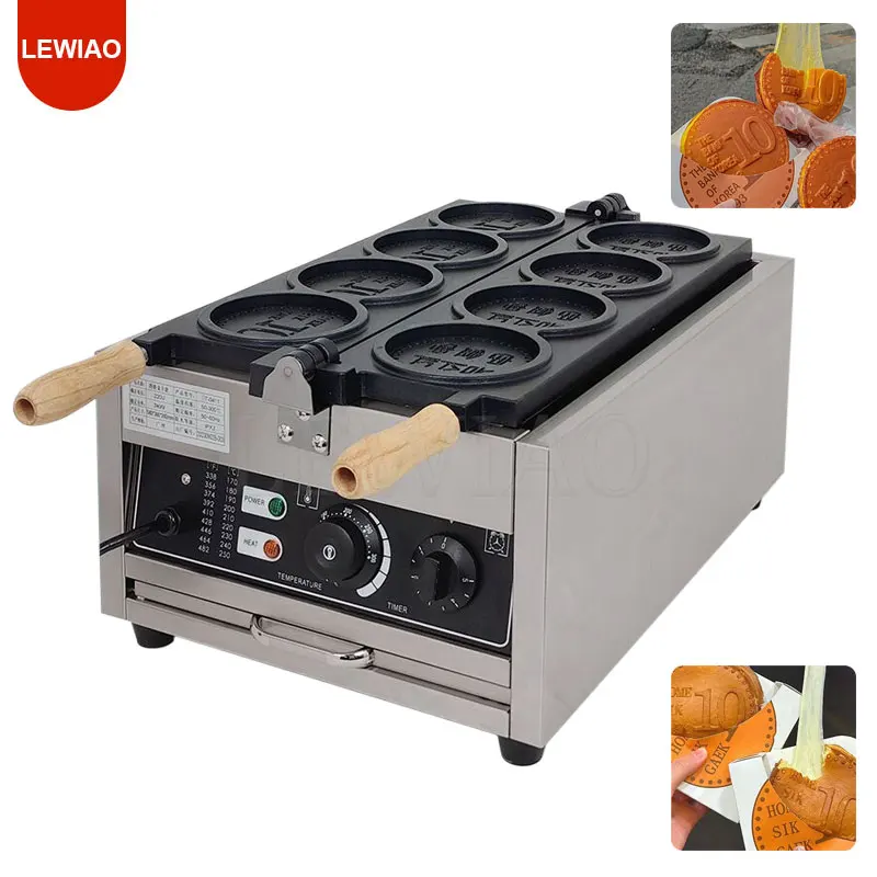 Korea Cheese Coin Bread Machine Machines For Small Business Commercial Custom Cheese Coin Pancake Waffle Maker