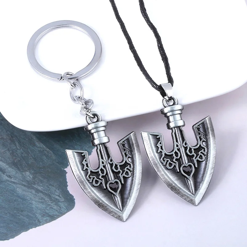 أنيمي جوجو غريب مغامرة سلاسل المفاتيح القاتل الملكة هيغاشيكاتا جوسوكي القوس السهم قلادة كيرينغ للنساء الرجال اكسسوارات السيارات