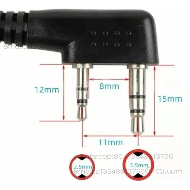 K-head walkie-talkie air duct earphone, suitable for BF-888S UV-5R ear-mounted intercom headset
