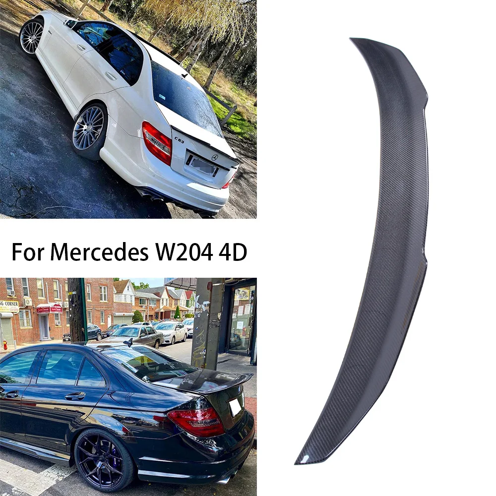 

For Mercedes-Benz C-Class W204 4Door PSM2 Style Carbon Fiber Rear Spoiler Trunk Wing 2007-2014