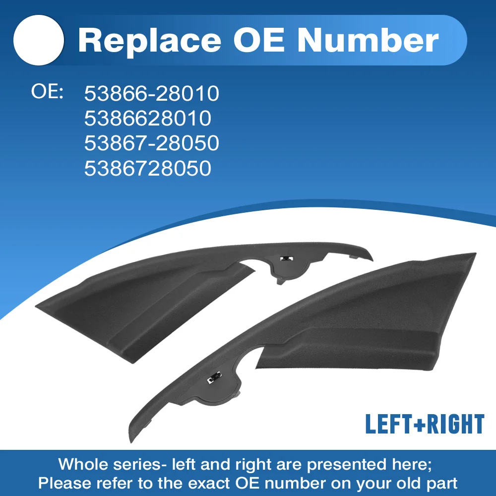 

53866-28010 5386628010 5386728050 Pair Windshield Rain Deflector Left and Right For Toyota Previa 2006-2015 Car accessories ﻿