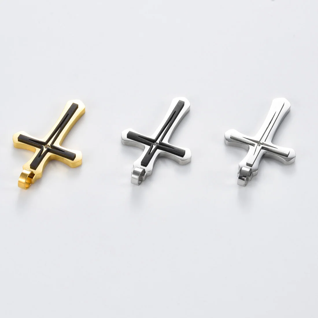 1 قطعة الفولاذ المقاوم للصدأ يسوع الصليب قلادة المعلقات شخصية الرجال النساء المعتقد الديني تميمة سحر الهيب هوب مجوهرات DIY بها بنفسك الهدايا