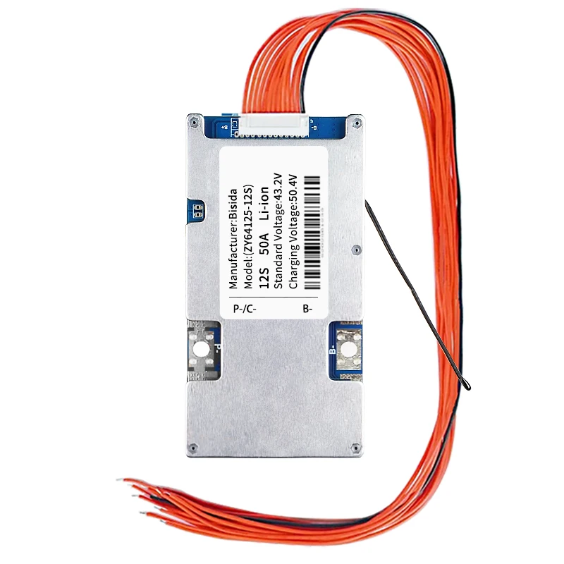 บอร์ดป้องกันแบตเตอรี่ลิเธียม Bisida BMS 12S 43.2V 30A พร้อมสายบาลานซ์และ NTC, พอร์ตทั่วไป, ระบบจัดการแบตเตอรี่ลิเธียมไอออน
