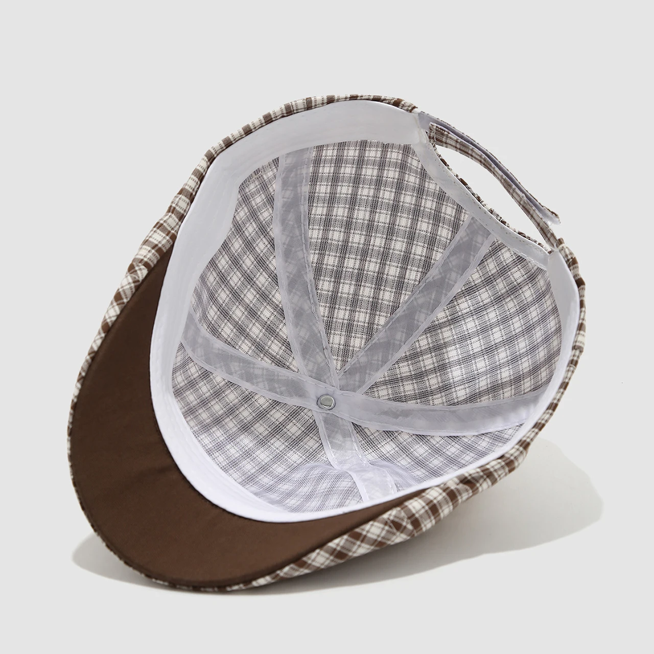 Fashion Children Checkered Beret 6-24Month Baby Sun Hat Boys Girls Sunshade Visors Outings UV Protection Duckbill Cap view 5