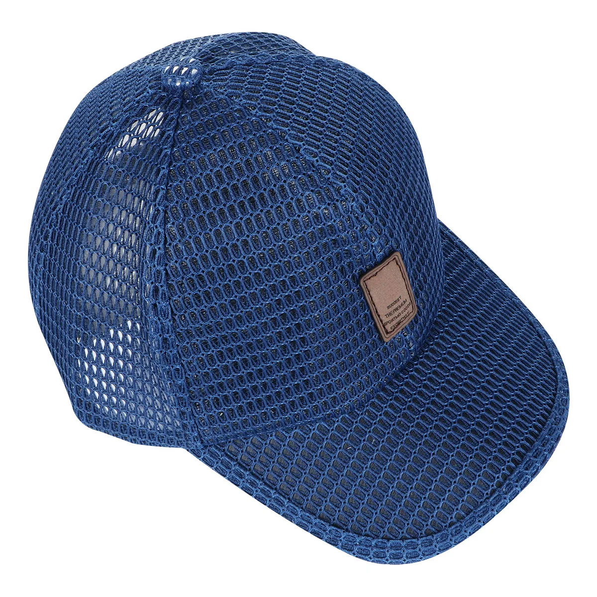 

Solid Color Quick Dry Mesh Peak Baseball Cap Adjustable Breathable Sun Protection Hat For Outdoor Climbing Travel Dark Blue