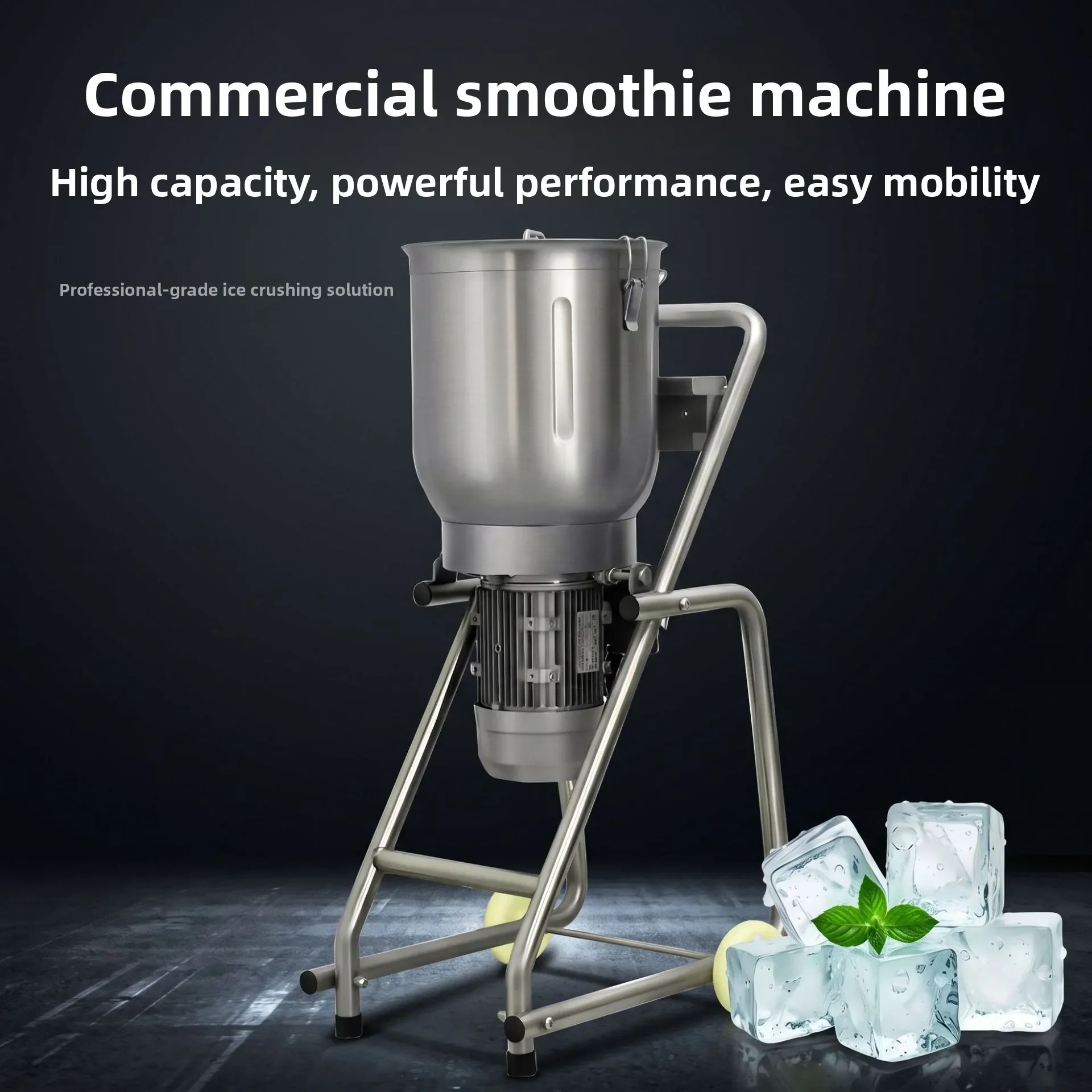 A61 commercial large-capacity shaved ice machine, stainless steel high-power ice crushing mixer