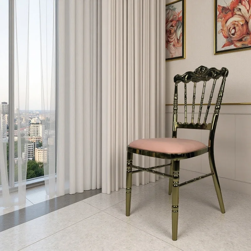 

Wedding ceremony electroplating chair hotel furniture restaurant metal chair