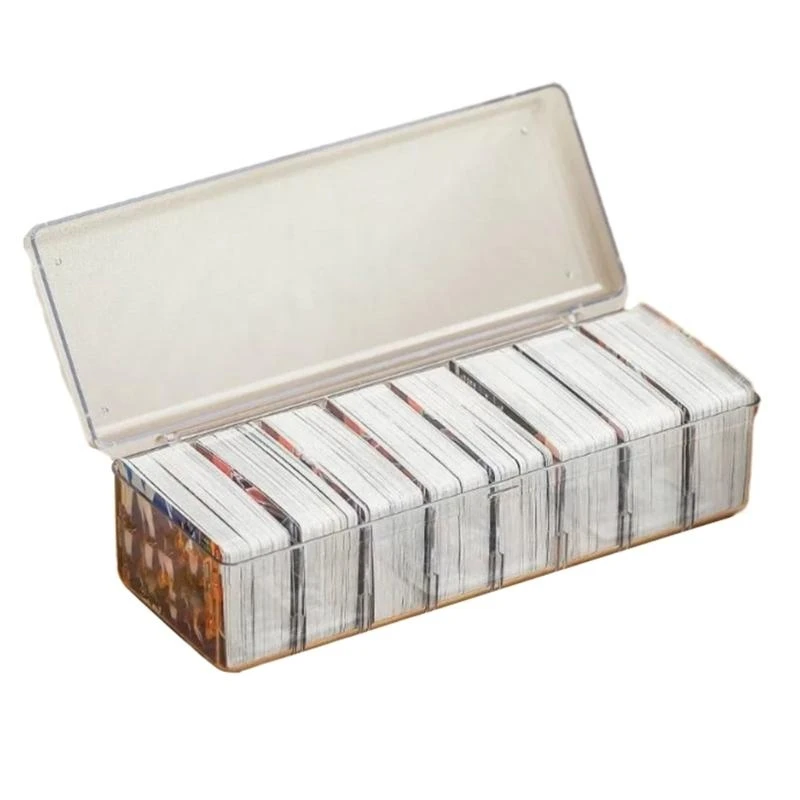 Portable Trading Card Storage Box Plastic Card Divider Box Large Capacity Card Case Container Game Card Organizers