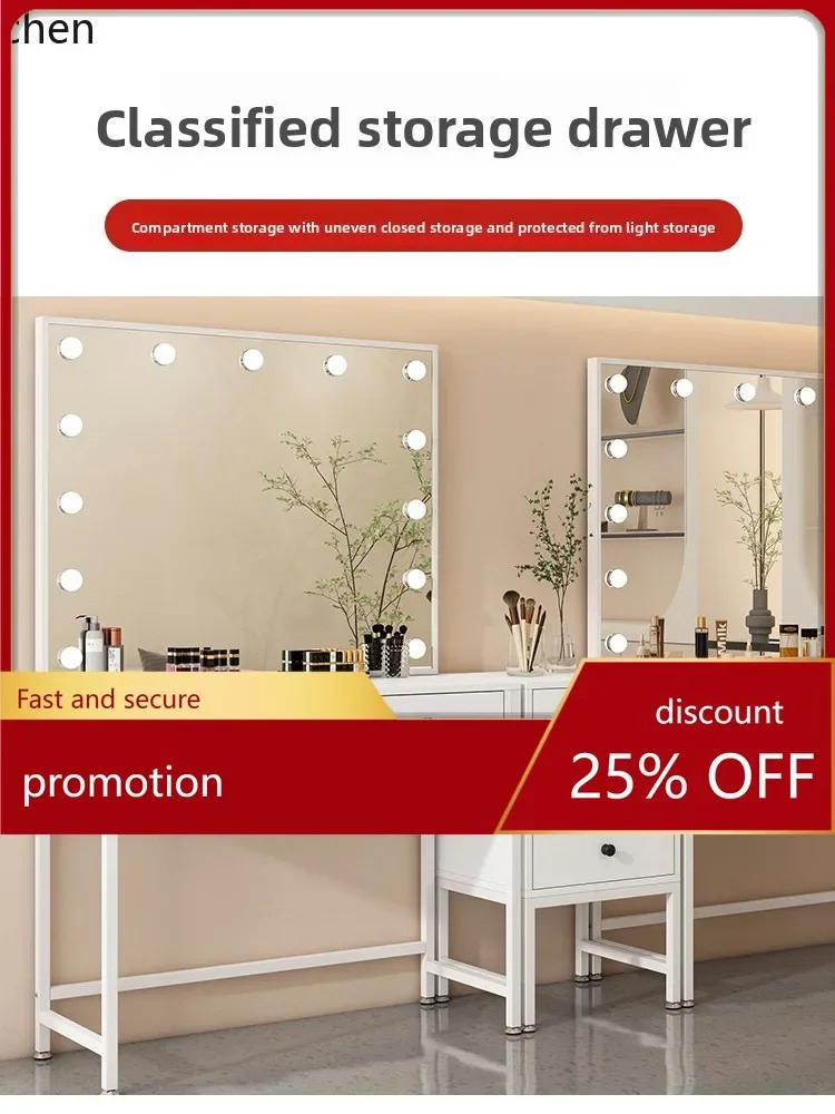 TQH7.2 makeup table light luxury hair dressing table makeup dressing table barber shop mirror cabinet integrated