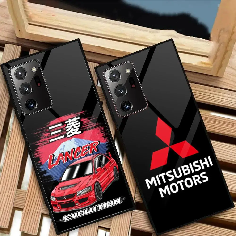 Is The Car For M-Mitsubishi M-Motors Logo MAISTO Phone Case Glass Phone Case For Samsung Galaxy A15 A25 A35 A55 A14 A54 A13 A33