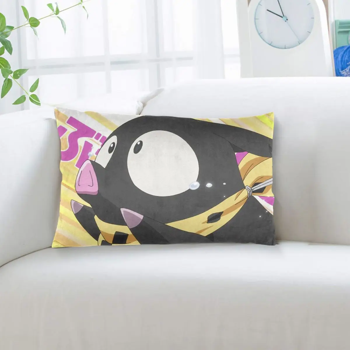 P-chan Ryoga Lost Pig Ranma 1/2 Adventure Comedy Rectangle Pillowcase Cushion Cover Decorative Bedroom Bed Comfort Throw Pillow