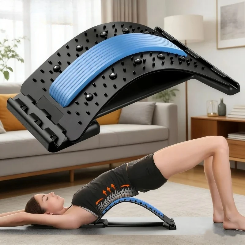 Equipo de Estiramiento para Relajar los Músculos de la Espalda, Cojín de Masaje Relajante para la Columna Vertebral, Soporte Lumbar para Aliviar el Dolor de Espalda Baja