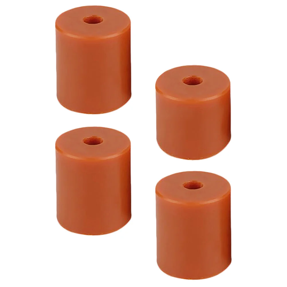 

4 Pcs Printer Accessories Heat Bed Silicone Column Mounts Leveling Silica Gel Hot Orange 3D Bead Wear-resistant Buffer