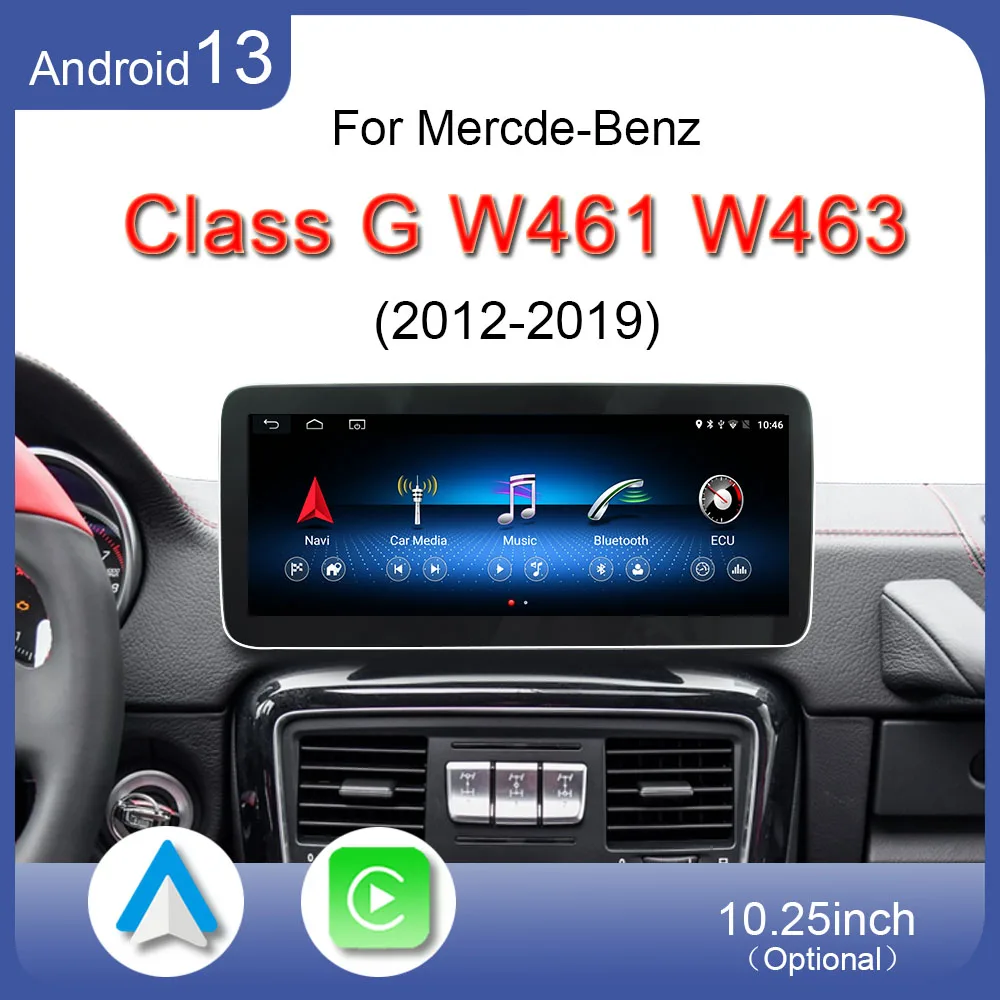 W461 Android 13 Wireless CarPlay For Mercedes Benz G Class W463 Car Radio GPS Navigation Multimedia Player HD Touch Screen