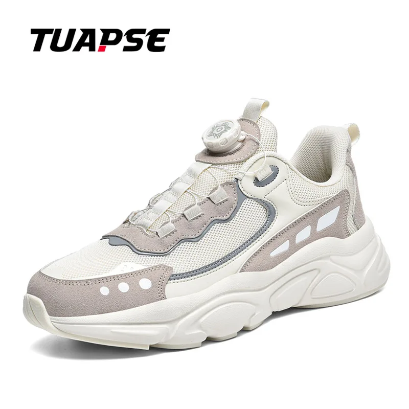 

TUAPSE Couple Sneakers 2024 Fashion Shoes Men Women Running Shoes Non Slip Sport Outdoor Rotary Buckle Walking Shoes Male