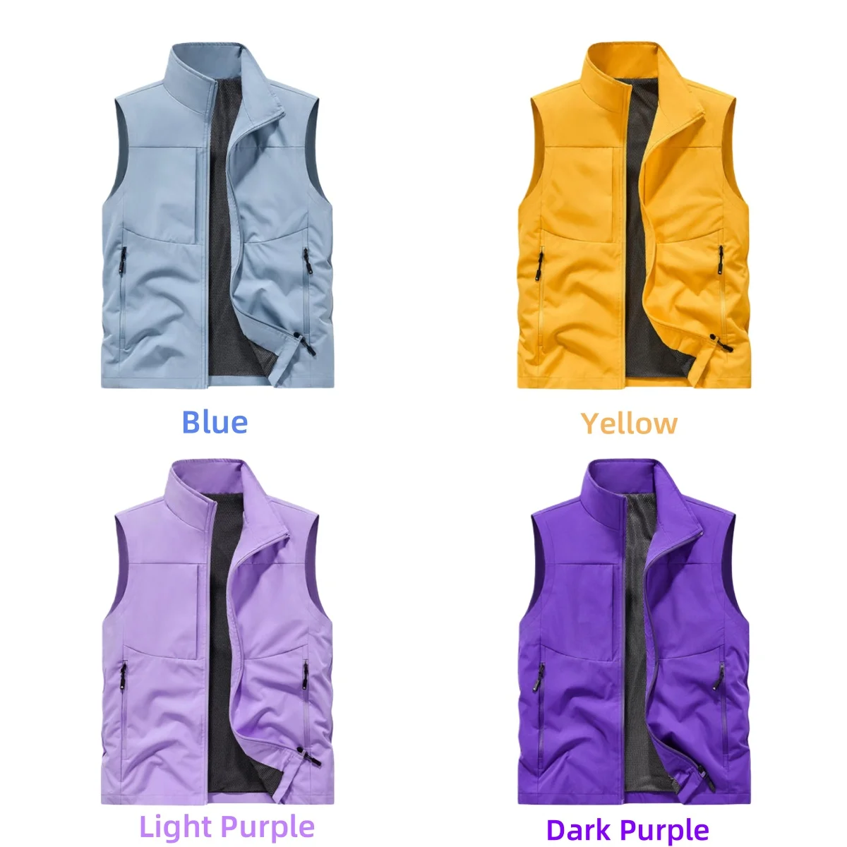 Hiking Fishing Vest Men Waterproof Windproof Sleeveless Running Jacket Motorcycle Outdoor Waterproof Biker Vest Men Clothing