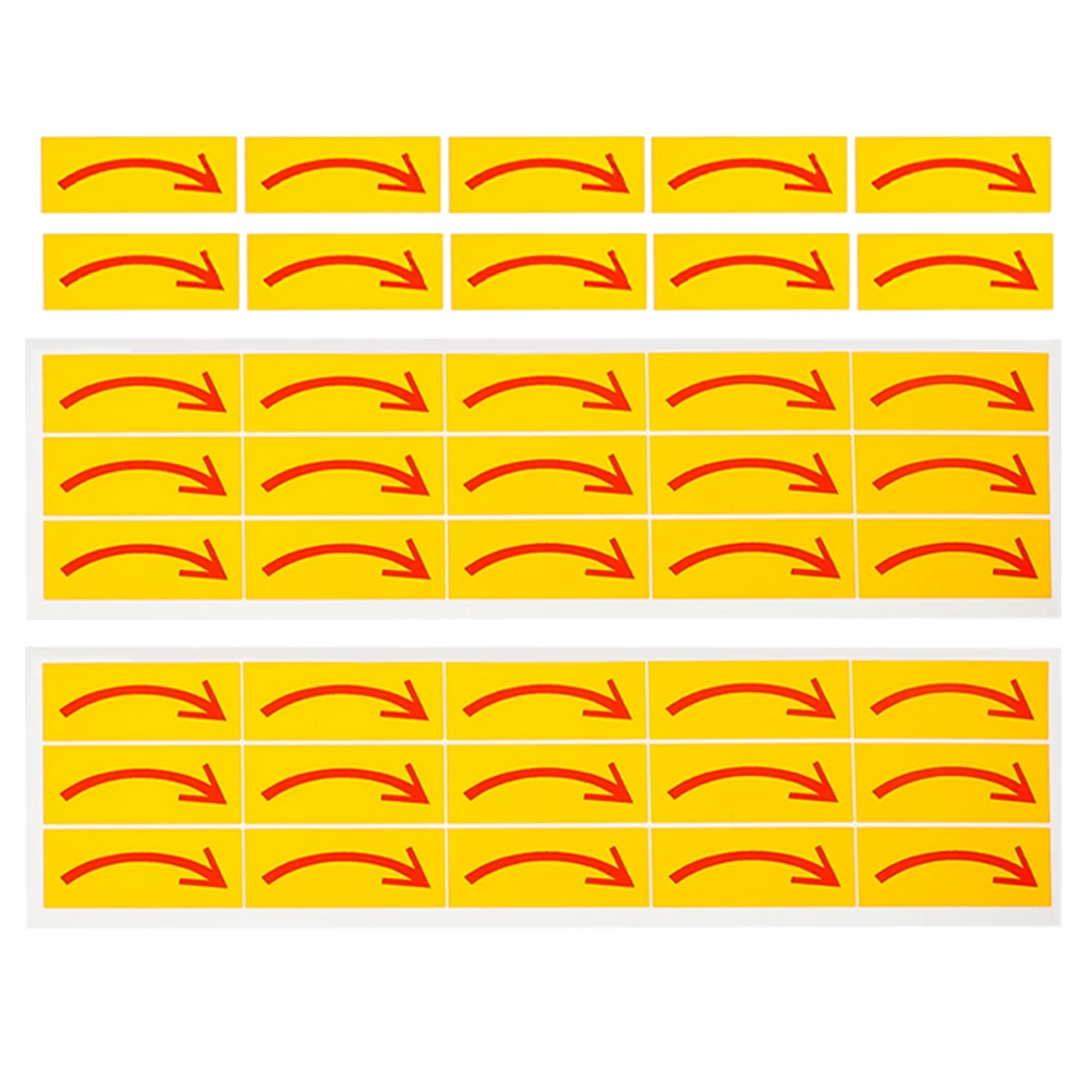 40pcs Yellow PVC Adhesive Directional Sticker Floor Instructions Weather Resistant Strong Labels Decals for Factories Warehouses