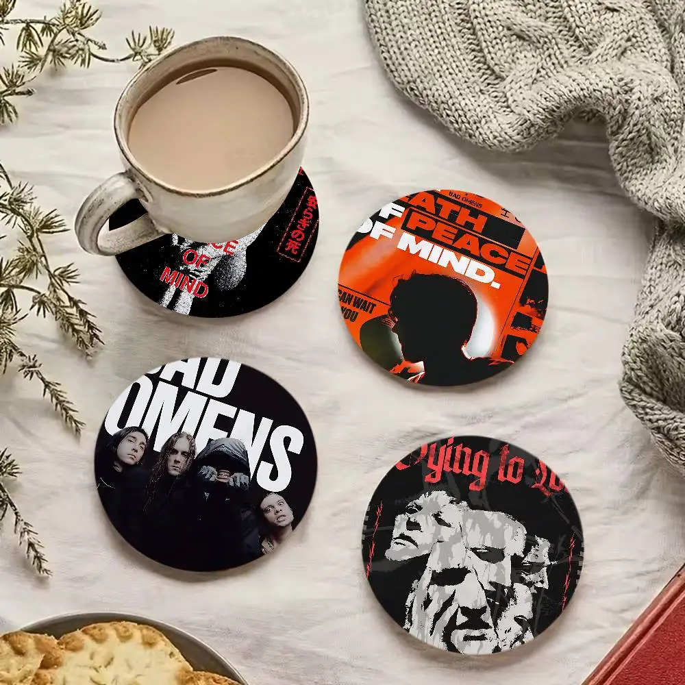 Rock Band B-Bad O-Omens Vintage Wooden Designs for Coffee & Tea, Washable Art Pieces for Cozy Home Cafe