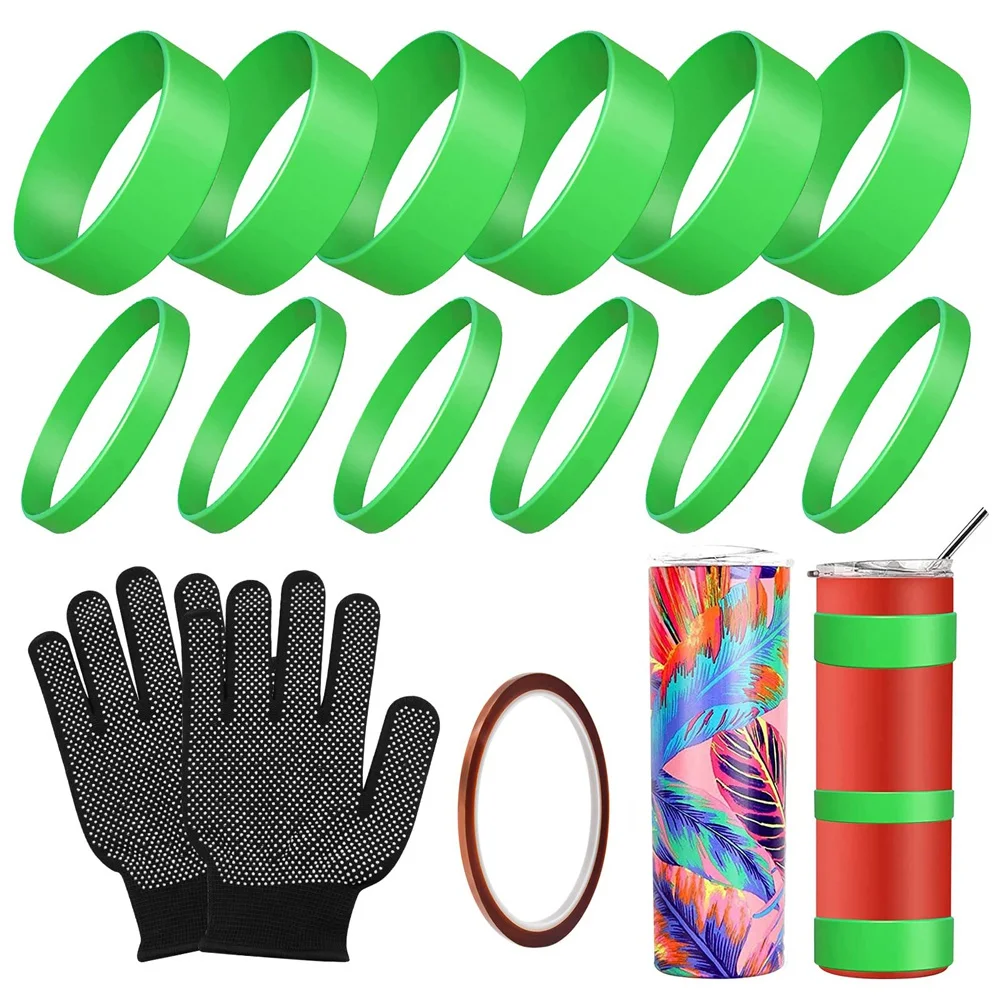 ABJS Silicone Bands for with Transfer Tapes Sublimation Accessories for Mug Machine Wrap Bundle Tumber in Oven