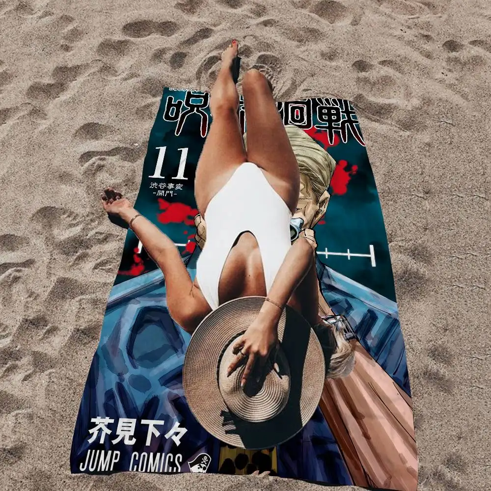 Anime Nanami Kento Beach Towel Colorful Bath Towels for Girl Microfiber Quick Dry Custom Sand Free Beach Yoga Spa Gym Pool