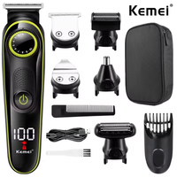 Kemei 696 Electric Hair Clipper Multifunctional Trimmer For Men Electric Shaver For Men's Razor Nose 5 In 1 Professional Trimmer