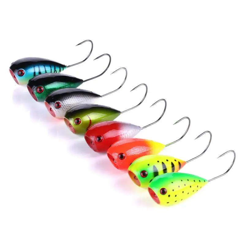 2/4/6PCS Hard Bait Goods For Fishing Big Mouth 8 Colors Outdoor Fishing Tackle Luya Bait Single Hook Hit Water Waves Lie Plastic