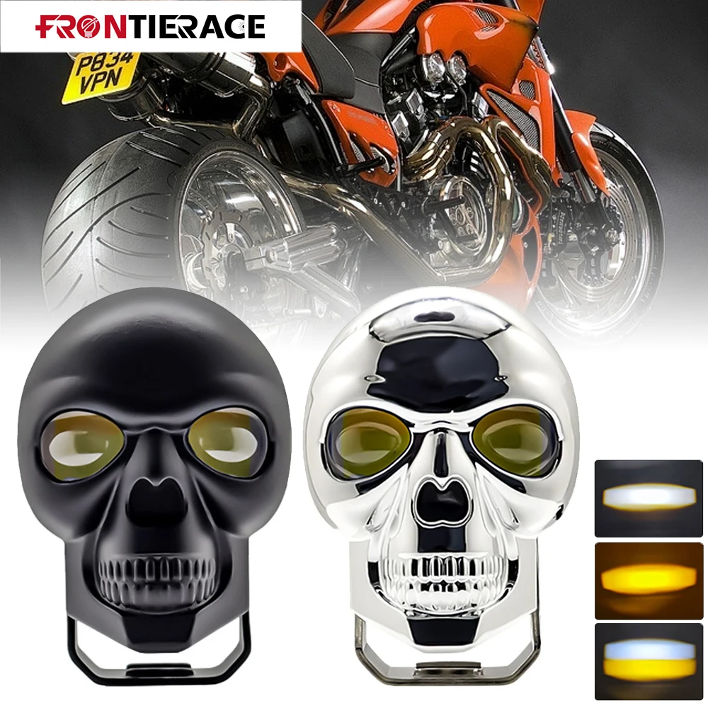 AliExpress NONE Explorers Motorcycle Driving Fog Lamps for  Long Range White Skull Led Spotlight 400W 6000K for ATV Truck Dirt Bike SUV UTV