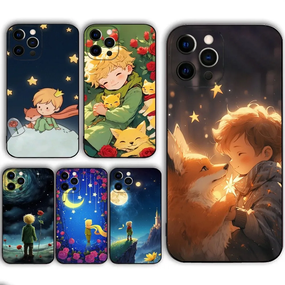 Cartoon L-Little Prince  Phone Case  For IPHONE 15,13,14,12,Mini ,11, Xr, X ,Xs Pro Max 8, 7 Plus Back Cover