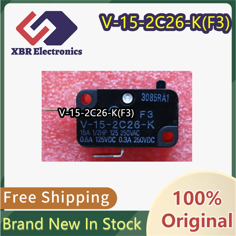 (1/10 Piece) V-15-2C26-K(F3) Micro Switch 2-pin DIP Normally Closed 15A Limit Switch Brand New Genuine Product