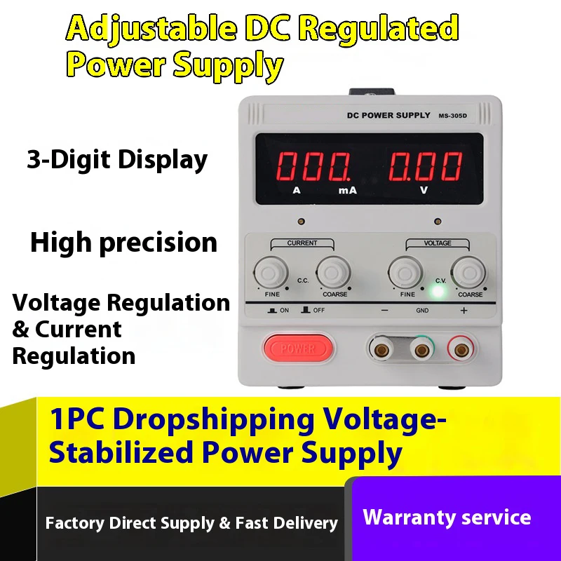 10A 30V Variable Desktop DC Power Supply LED Light Emitting Diode Voltage Stabilizer Test Switching Power Supply Maintenance