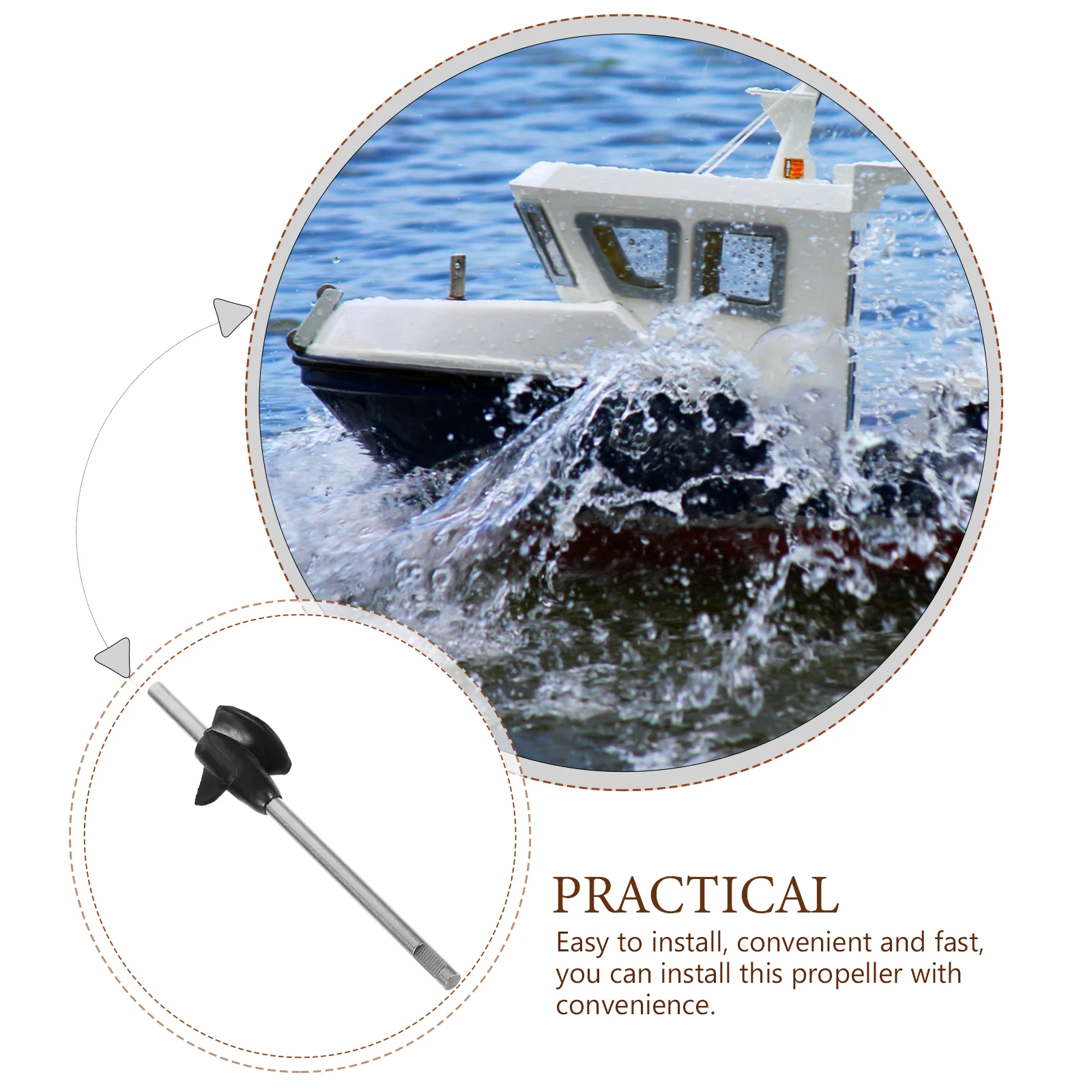 

15MM Black Metal Remote Control Jet Pump Propeller Rod Rc Boat Parts Sprayer Boat Supplies Rc Propeller Spray Pump