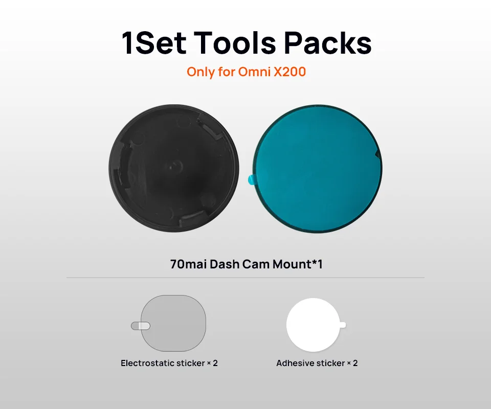 70mai Mount & Sticker Tool Pack für 70mai Dash Cam T800/X800/A810/A510/A800S/A500S/1S/M300/M200 Auto DVR Halterung – Detail 8
