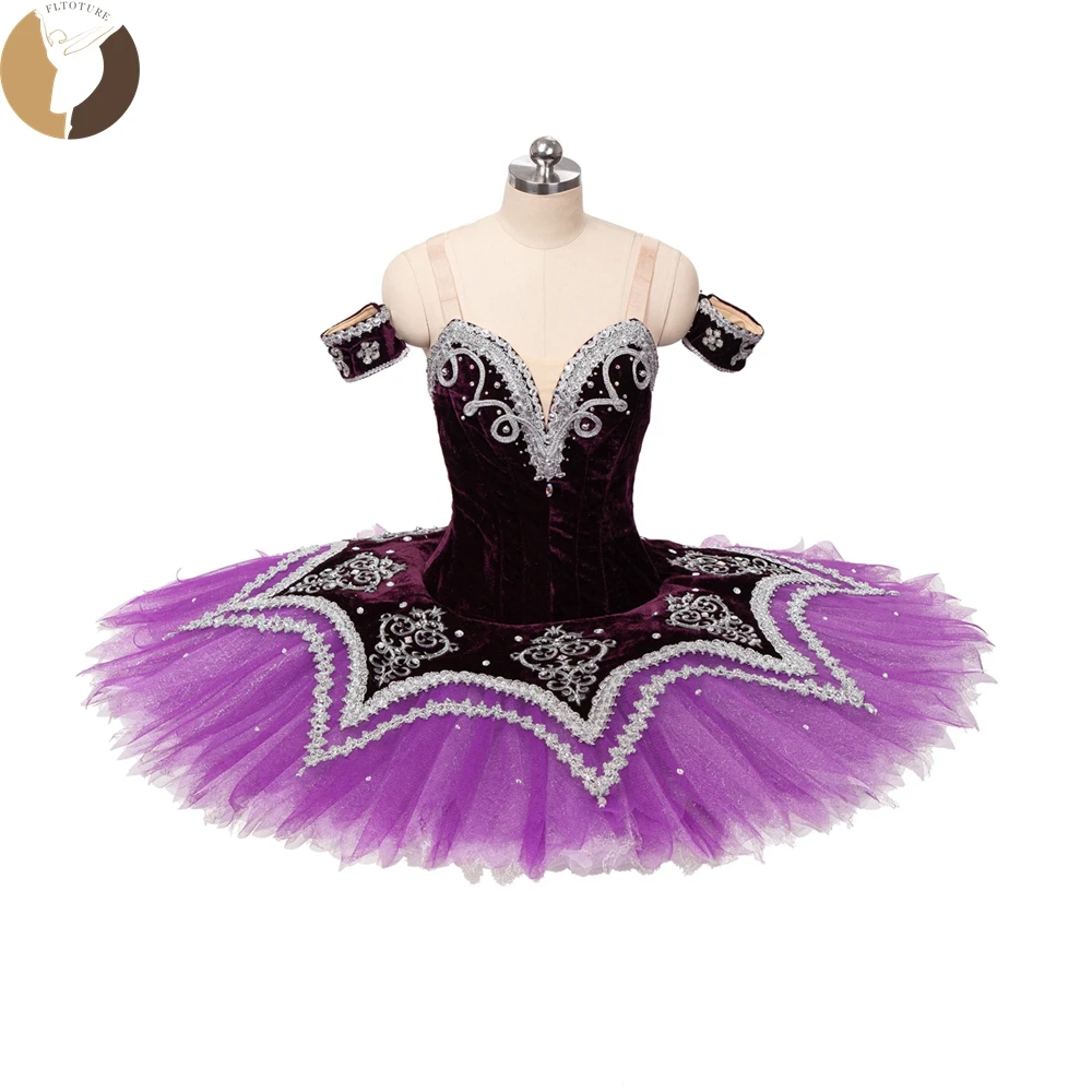 

FLTOTURE женские классические профессиональные бархатные фиолетовые балетные юбки-пачки на заказ Don Quixote блинные юбки-пачки на продажу