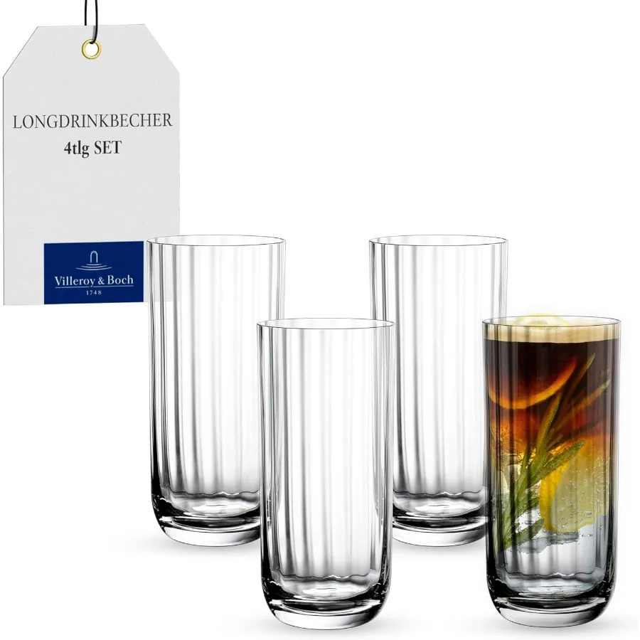 

Стакан для длинных напитков Rose Garden Collection, набор из 4 шт., 10 унций, хрустальное стекло