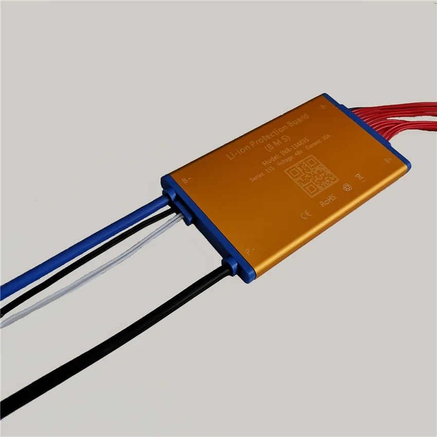 3.7V  7S/10S/13S 24V/36V/48V 15A 25A 35A Li ion battery BMS PCM PCB With balance temperature protection & on/off switch
