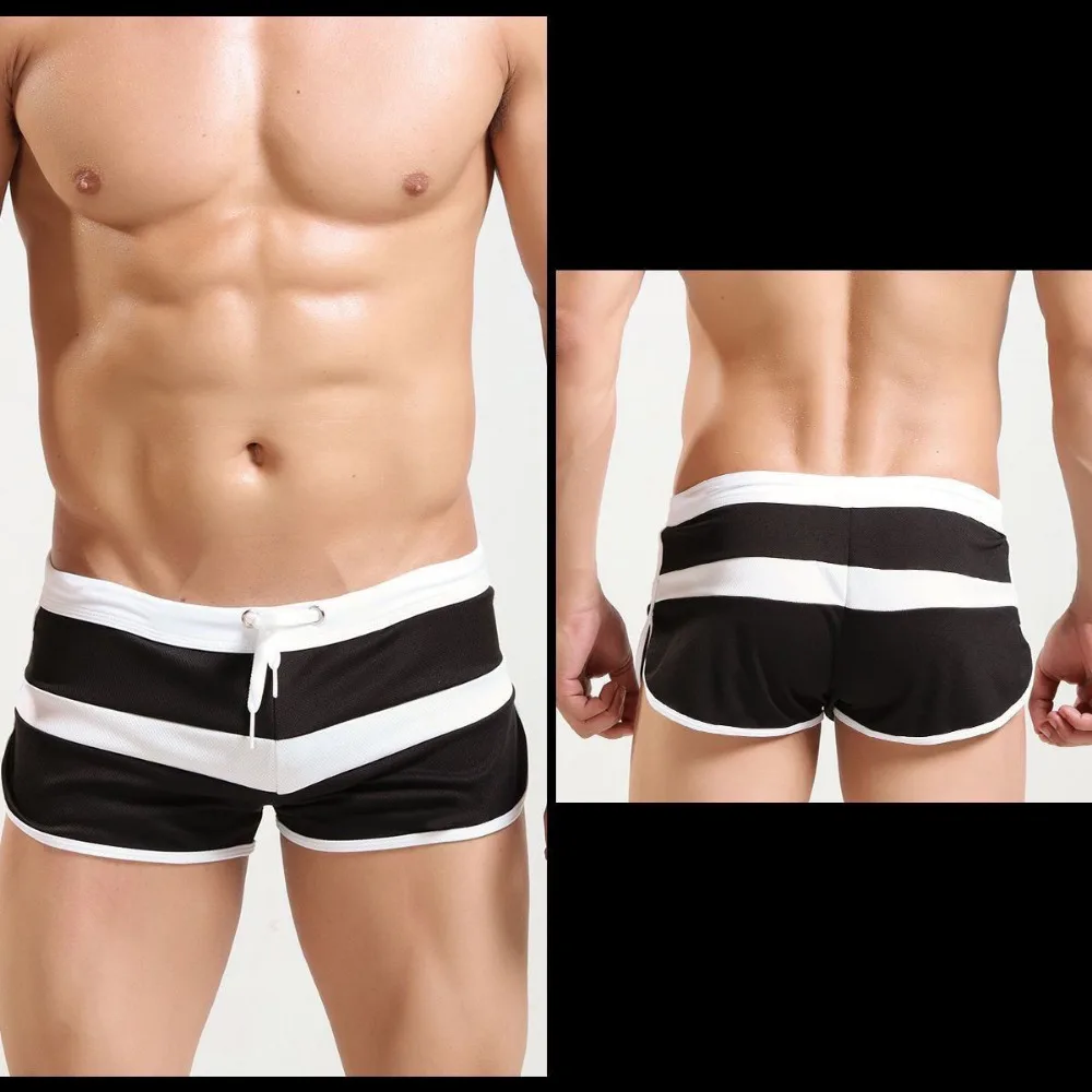 Invisible Open Crotch Outdoor Sex Men's Lace Up Shorts Trendy Teen Mesh Breathable Sweatpants Morning Exercises Running Pants