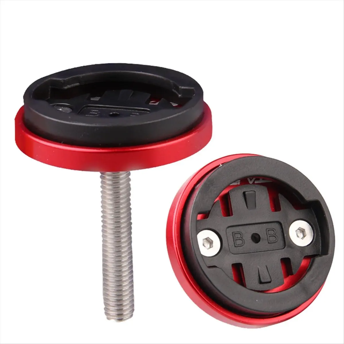AA19 Bike Stem Top Cap Mount Holder Stopwatch Converter Bike Computer Stopwatch Mount Holder for GARMIN Bryton CATEYE Black