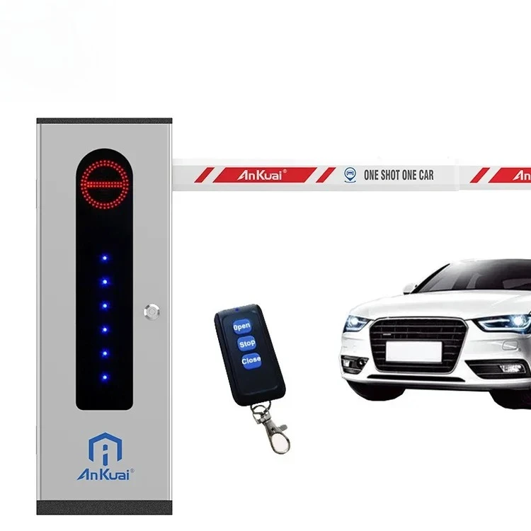 Intelligent Electric Parking Lot Entrance Road Remote Access Arm Barrier Gate System Car Park Boom Gates With Traffic Lights