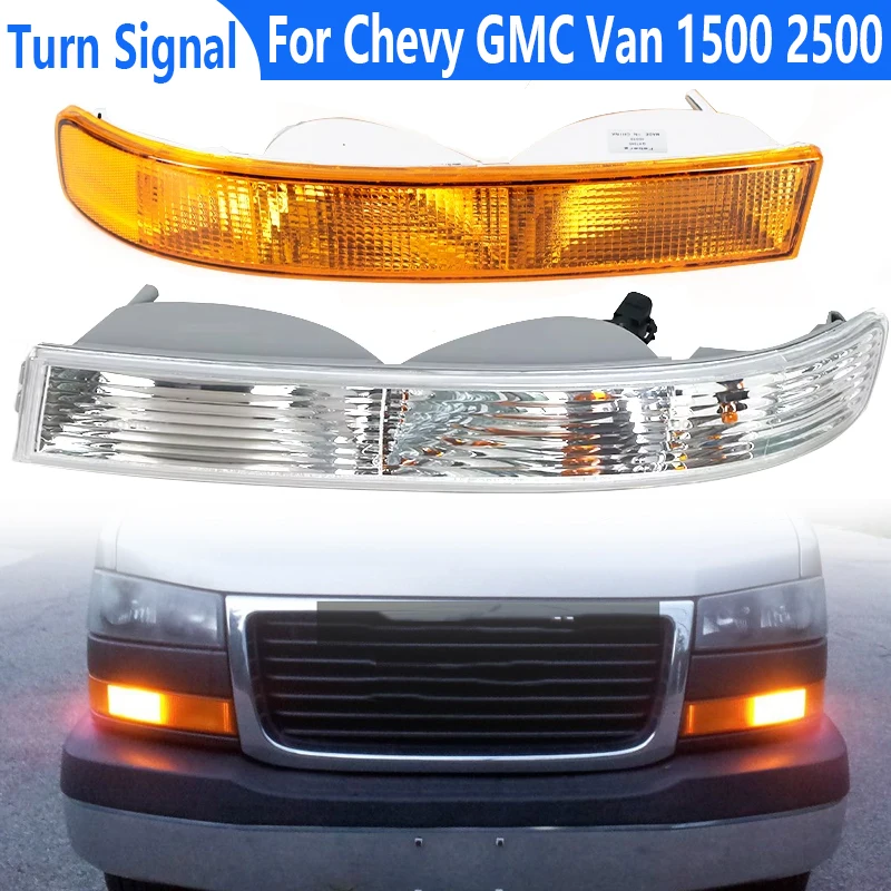 

For Chevy GMC Van 2003 2004 2005-2023 Car Front Turn Signal Light Parking Light Turn Signal Directional Lamp GM2521188 GM2520188