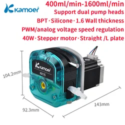 Kamoer 400-1600ml/min KKTS High Flow Peristaltic Pump 24V Stepper Motor Adjustable Speed Dosing Pump with Single/Double Head